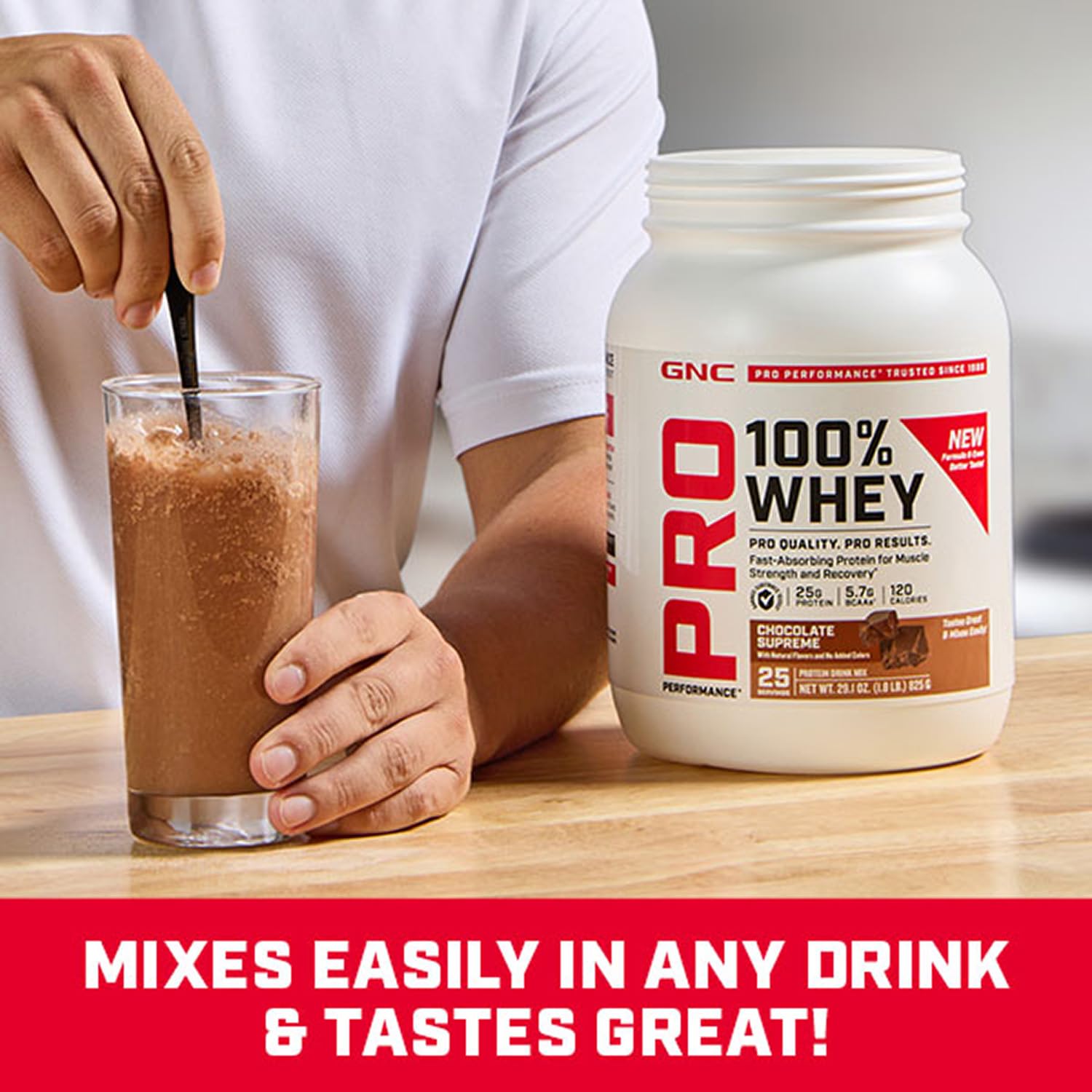 GNC Pro Performance 100% Whey Protein Powder | Supports Healthy Metabolism and Lean Muscle Recovery | Chocolate Supreme | 12 Servings - Image 7