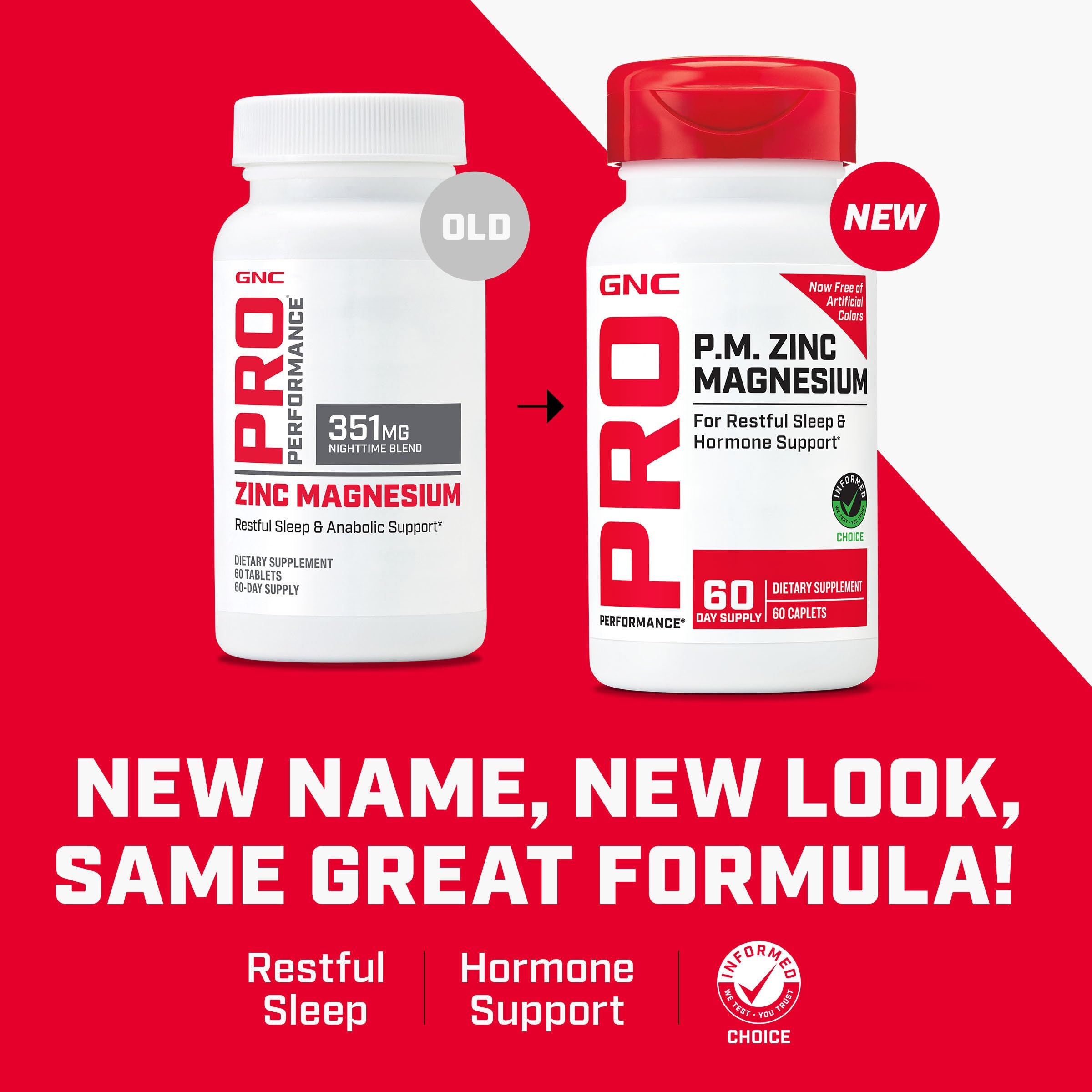 GNC Pro Performance Zinc Magnesium, 60 Tablets, Supports Restful Sleep and Anabolic Support - Image 4