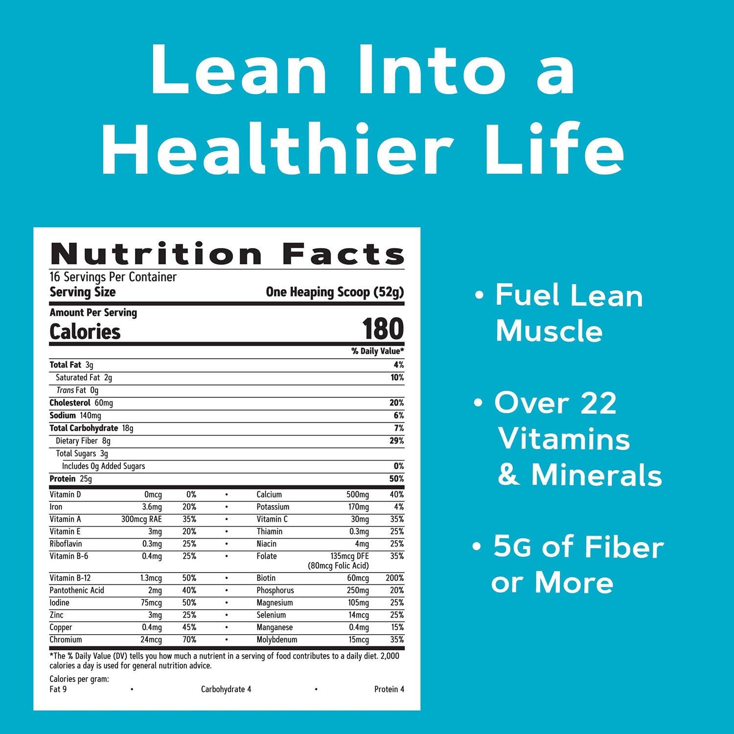 GNC Total Lean Lean Shake 25 - Banana (16 Servings) - Image 5