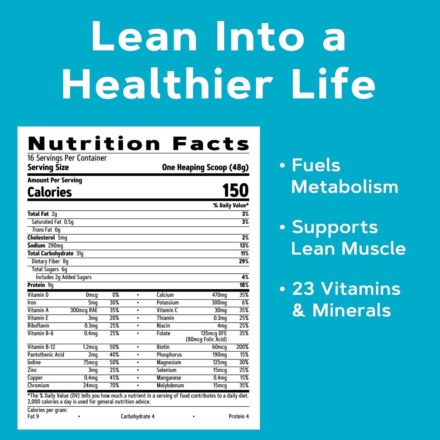 GNC Total Lean Lean Shake Classic - Swiss Chocolate (16 Servings) - Image 5