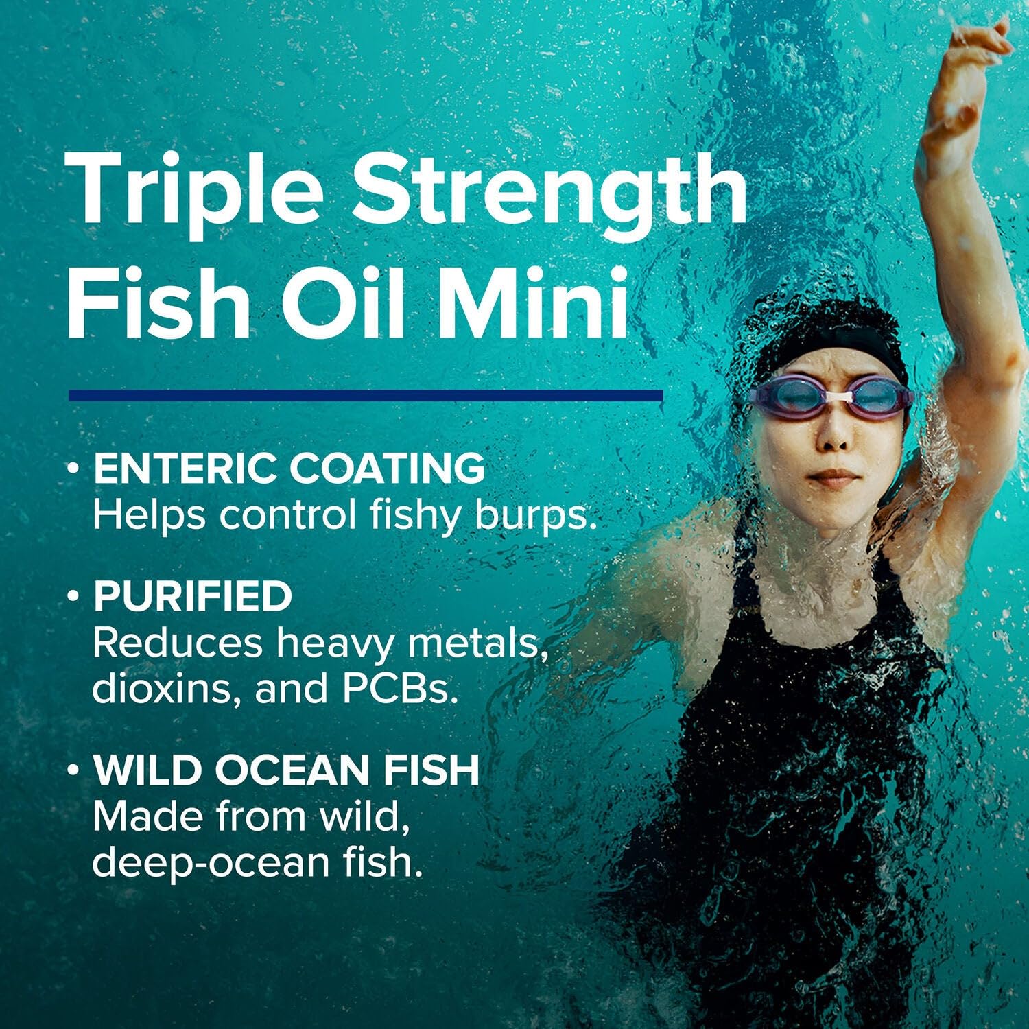 GNC Triple Strength Fish Oil Mini Omega 3 Supplement, 1000mg EPA and DHA, Supports Heart, Brain, Skin, Eye and Joint Health, 240 Mini Softgels - Image 6